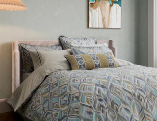 Rayanne King Duvet Cover Set, Soft Teal & Green