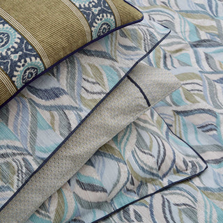 Rayanne King Duvet Cover Set, Soft Teal & Green