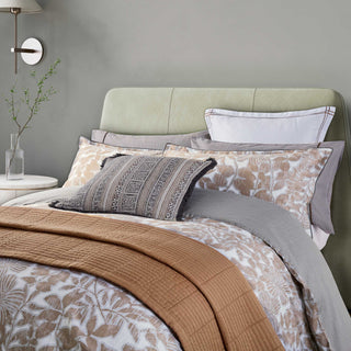 Zenda Double Duvet Cover Set, Charcoal & Tan