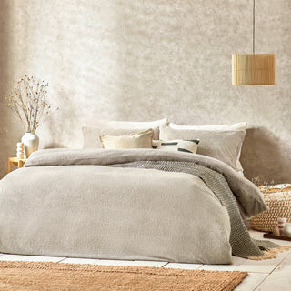 Boucle Single Duvet Set Greige