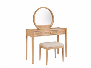 Bali Dressing Table with Mirror and Stool
