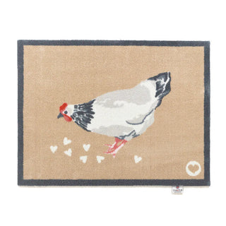 Chicken with Hearts Door Mat