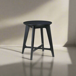 Carrington Round Lamp Table - Black