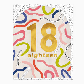 18 Today Streamer Birthday Card