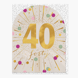 40 Burst Birthday Card