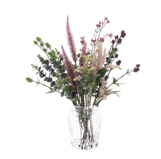 Thistle & Grass Purple Mix in Vase