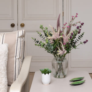 Thistle & Grass Purple Mix in Vase