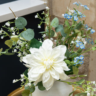 Dahlia & Forget-Me-Not in Vase