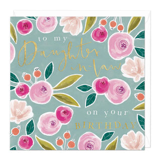 Daughter-In-Law Floral Birthday Card