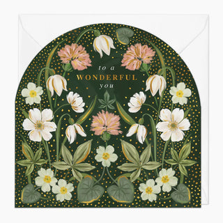 Celtic Flowers Wonderful You Arch Card