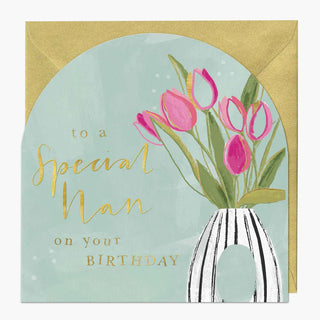Nan's Tuplip Birthday Arch Card