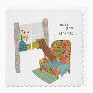 Miss You Already Scalloped Card