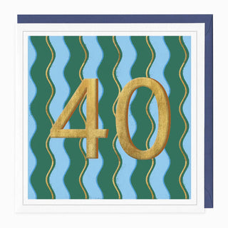 Bold & Brilliant 40th Birthday Card
