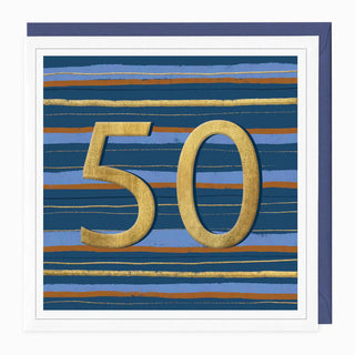 Bold & Brilliant 50th Birthday Card