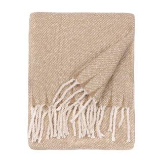 Isla Woven Tasselled Throw Cream