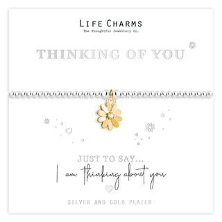 Just To Say Thinking Of You Gold Daisy Charm Bracelet