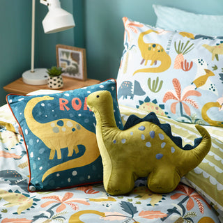 Little Dinos Single Duvet Set Blue/Green