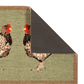 Sage Green Chickens Door Mat