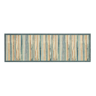 Watercolour Green Blue Print Door Runner