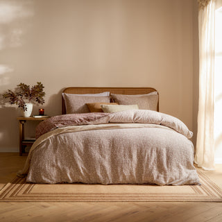 Perrie Leaf Muslin Cinnamon Single Duvet Set