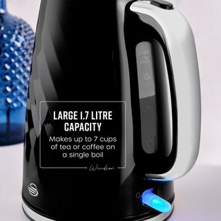 Windsor Black 1.7 Litre Textured Kettle