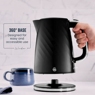Windsor Black 1.7 Litre Textured Kettle