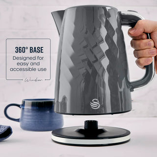 Windsor Textured Kettle Grey 1.7L