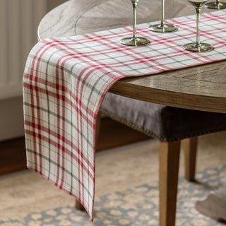 Heritage Christmas Check Table Runner Lrg
