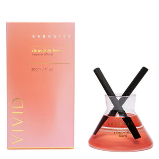 Vivid Citrus White Linen Reed Diffuser
