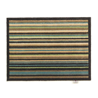Navy Beige Stripe 84 Door Mat