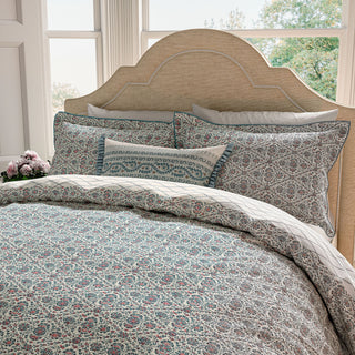 Indian Lattice  Cover Set Super King Red/ Teal
