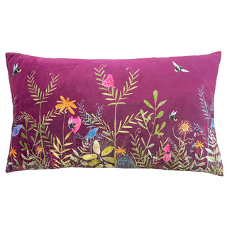 Willow Wildflower Meadow 30x50 Cushion Fuchsia