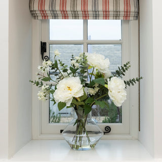 Peony & Eucalyptus in Vase