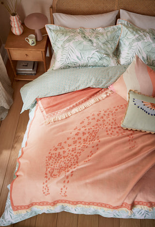 Leopard Throw Vintage Rose