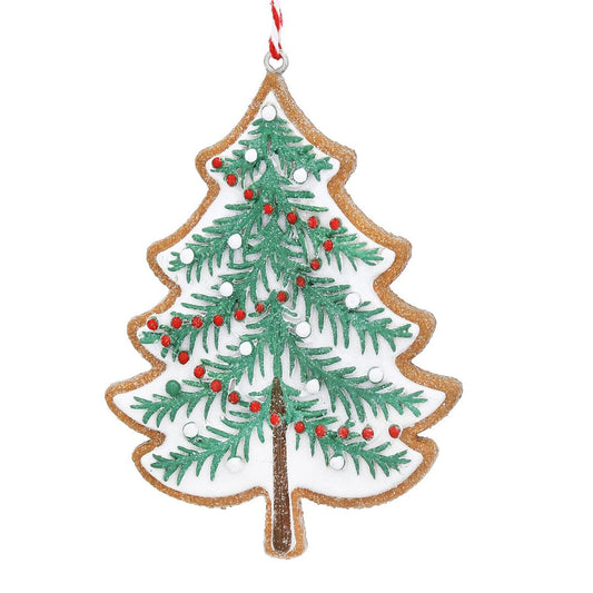 Resin Gingerbread Christmas Tree Hanging Decoration