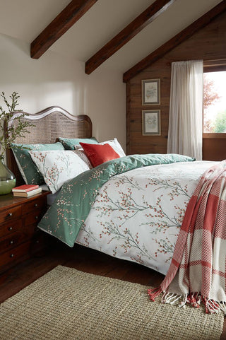 Pussy Willow Fern Green Single Duvet Cover Set