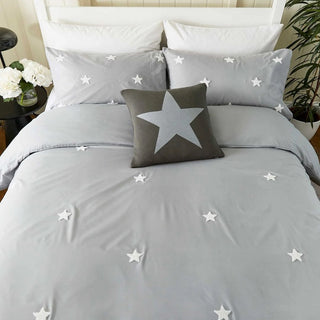 Tufted Star Single Cover Set Grey