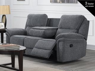 Belmont Grey 3/1/1 Sofa Group