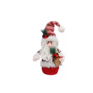 Red Knitted Santa Decoration Large