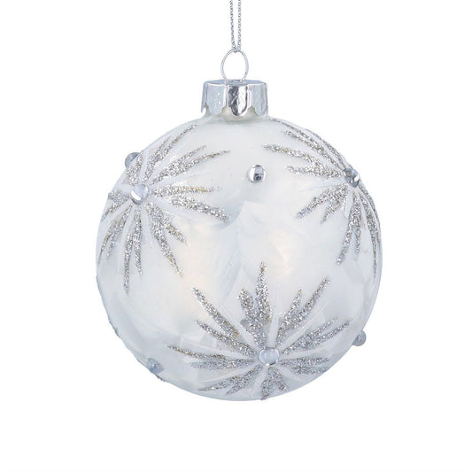 Sparkled Jewelled Laquered Glass Bauble