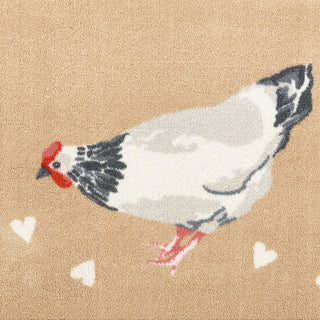 Chicken with Hearts Door Mat