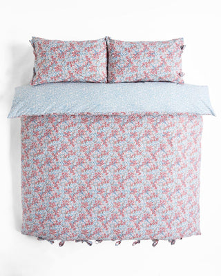 Clover Powder Blue/Madder Super King Duvet Cover Set