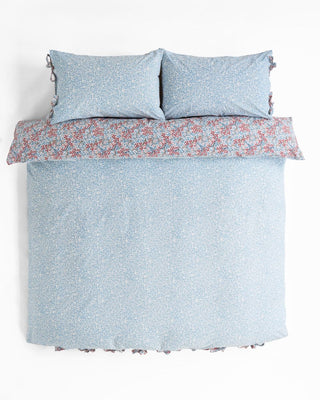 Clover Powder Blue/Madder Super King Duvet Cover Set