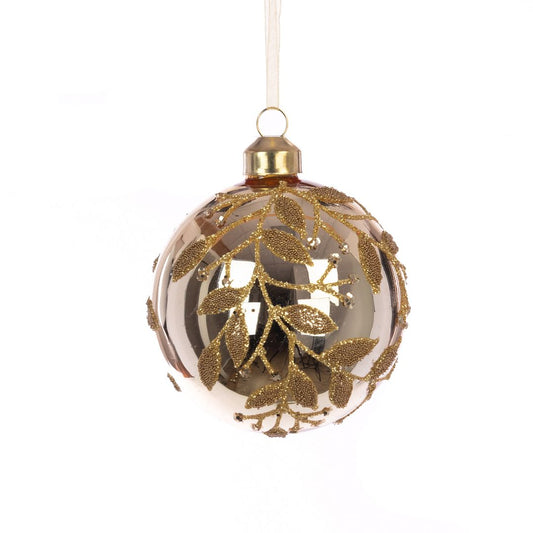 Glass Etta Bauble 8cm