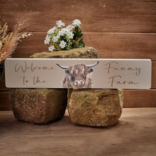 Dougal Highland Cow Welcome Sign
