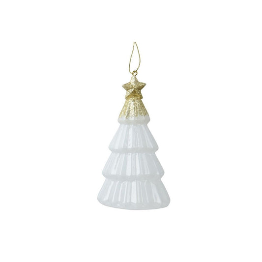 Transparent Wool White 4 Teir Tree Shaped Tree Decoration