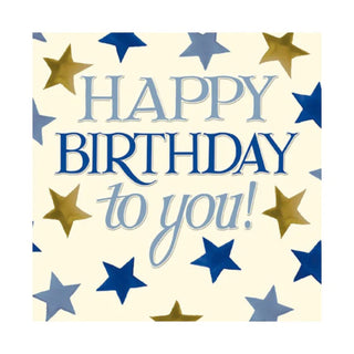 Blue Stars Birthday Card
