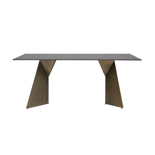 Osiris Stone 1.8m Golden Black Dining Table