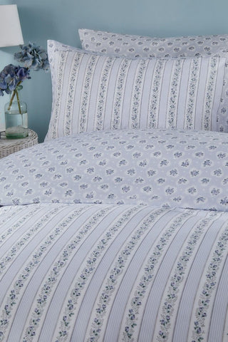 Ticking Stripe Blue Duvet Cover Set