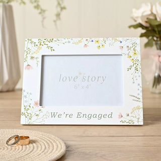 Love Story Wildflower Photo Frame 4" x 6" - Engaged